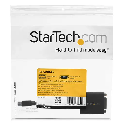 StarTech.com Adaptador Mini DisplayPort a DVI - Conversor Mini DP a DVI-D de Vídeo
