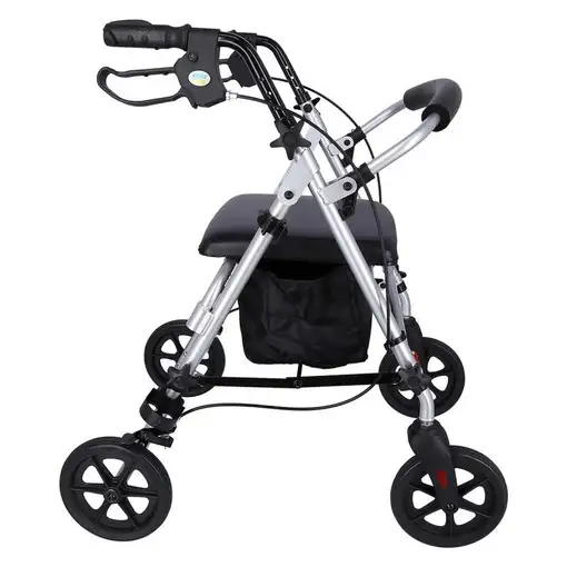 Andador plegable de aluminio con 4 ruedas, frenos y asiento, PPC035 MDH