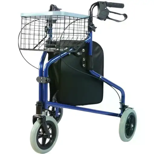Andador con 3 ruedas, cesta y bolso, RF-621/N REHA FUND