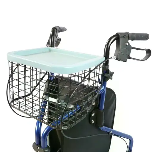 Andador con 3 ruedas, cesta y bolso, RF-621/N REHA FUND