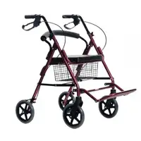 Andador con 4 ruedas, asiento, plegable y ajustable, PPCO23 MDH Andador con 4 ruedas, asiento, plegable y ajustable, PPCO23 MDH
