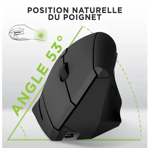 T'nB MWERGOVBTR ratón Oficina Mano derecha Bluetooth + USB Type-A Óptico 1600 DPI