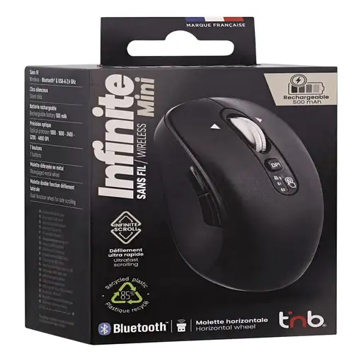 T'nB MWINFINITEMN ratón Universal Mano derecha Bluetooth + USB Type-A Óptico 4800