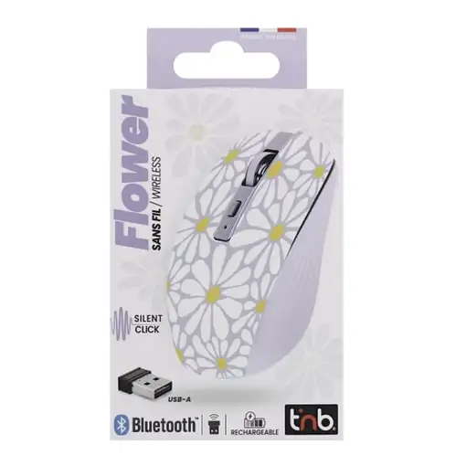T'nB MWXFLOWER ratón Mano derecha Bluetooth + USB Type-A 1600 DPI