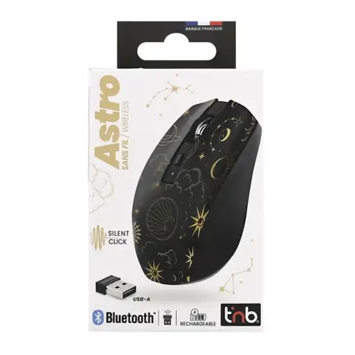 T'nB ASTRO ratón Mano derecha Bluetooth + USB Type-A 1600 DPI
