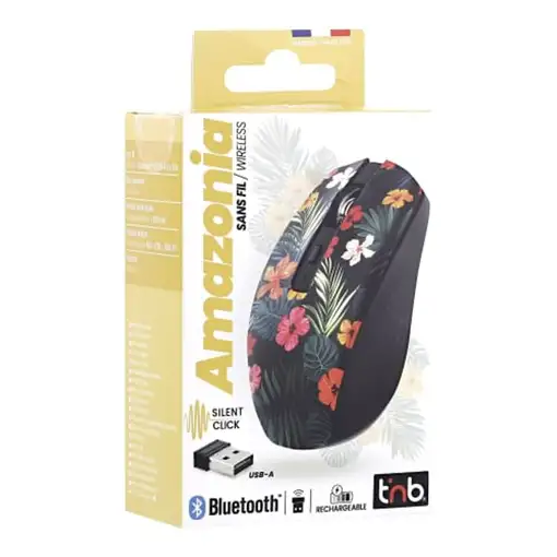T'nB MWXAMAZO ratón Ambidextro Bluetooth + USB Type-A 1600 DPI