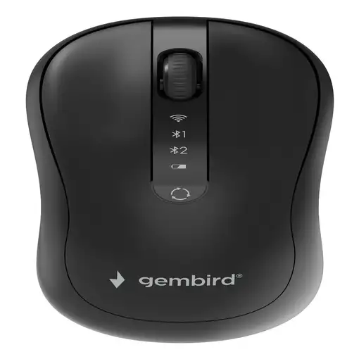 Gembird MUSW2-4B-01 ratón Hogar Ambidextro RF Wireless + Bluetooth Óptico 1600 DPI