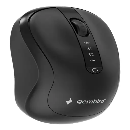 Gembird MUSW2-4B-01 ratón Hogar Ambidextro RF Wireless + Bluetooth Óptico 1600 DPI