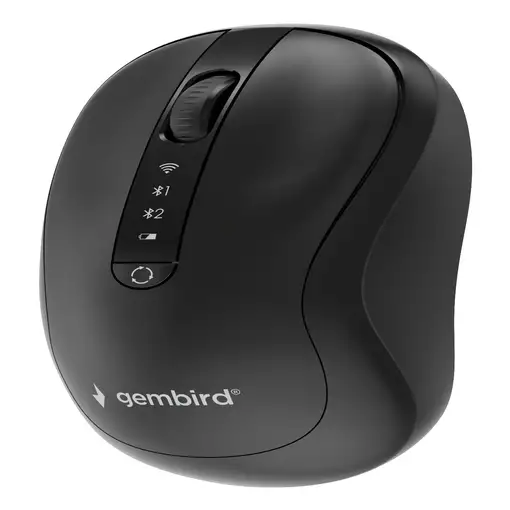 Gembird MUSW2-4B-01 ratón Hogar Ambidextro RF Wireless + Bluetooth Óptico 1600 DPI