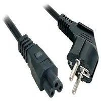 Lindy 3m, CEE 7/7 - IEC 320 C5 Negro CEE7/7 C5 acoplador