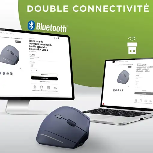 T'nB MWERGOVBTRBL ratón Oficina Mano derecha Bluetooth + USB Type-A Óptico 1600 DP