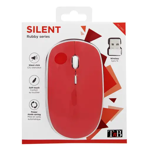 T'nB MWRUBBY6 ratón Oficina Ambidextro RF inalámbrico 1600 DPI