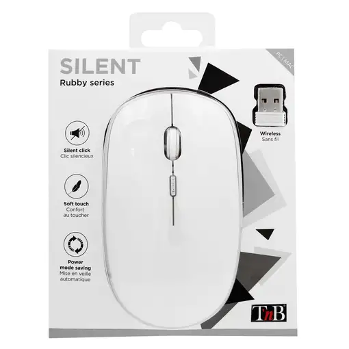 T'nB MWRUBBY1 ratón Oficina Ambidextro RF inalámbrico 1600 DPI