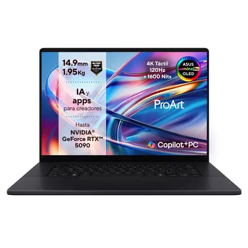ASUS ProArt portátil H7606WX-SE024W Copilot+ PC 16 " 370 64 GB RAM 4000 GB SSD Sys