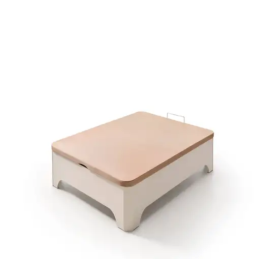 Canapé abatible con patas Elegance 38 cm 180x200 Blanco sin montaje MATRIS