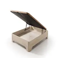 Canapé abatible con patas Elegance 38 cm 180x200 Ártico sin montaje MATRIS
