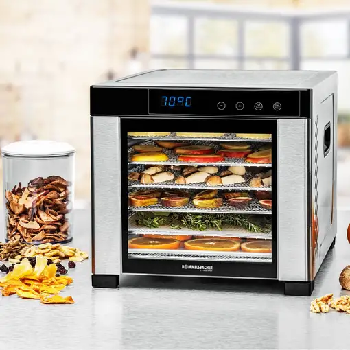 Rommelsbacher DA 900 deshidratador de alimentos Negro, Acero inoxidable 600 W