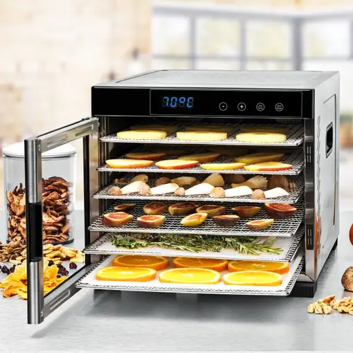 Rommelsbacher DA 900 deshidratador de alimentos Negro, Acero inoxidable 600 W