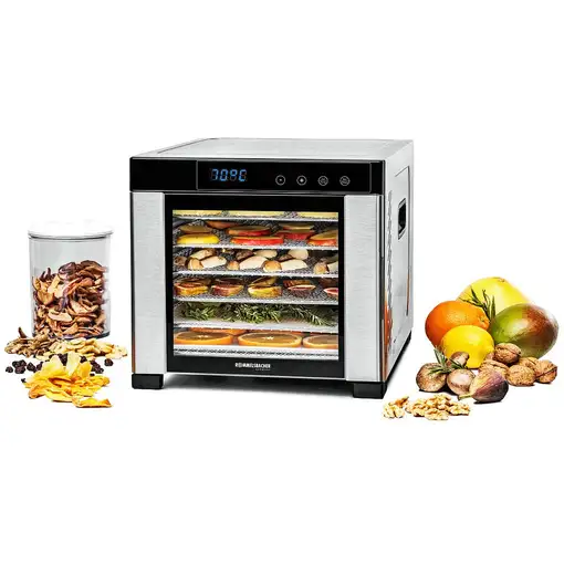 Rommelsbacher DA 900 deshidratador de alimentos Negro, Acero inoxidable 600 W