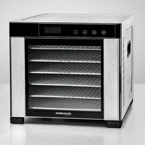 Rommelsbacher DA 900 deshidratador de alimentos Negro, Acero inoxidable 600 W