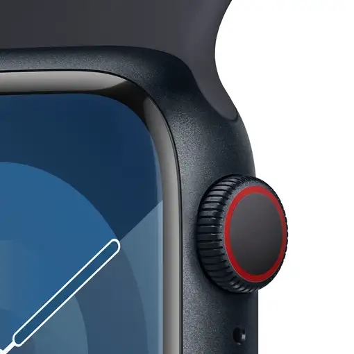 Apple Watch Series 9 41 mm Digital 352 x 430 Pixeles Pantalla táctil 4G Negro Wifi