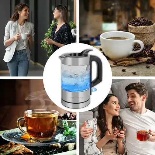 ProfiCook PC-WKS 1228 G tetera eléctrica 0,5 L 1100 W Acero inoxidable, Transparen