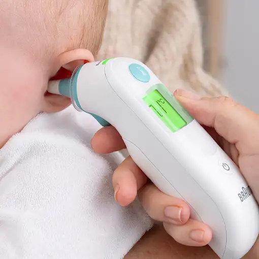 Braun ThermoScan 6 Termómetro de contacto Blanco Oído Botones