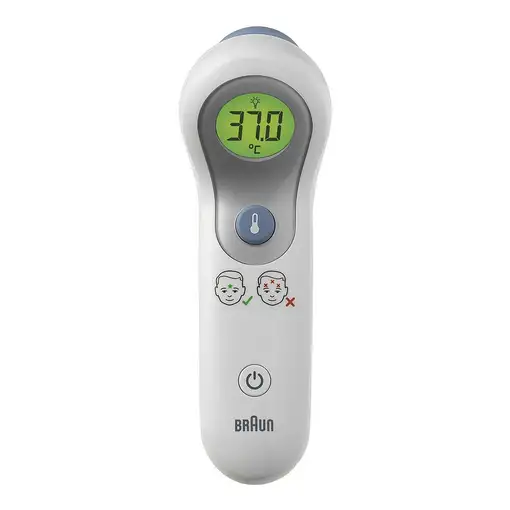 Braun BNT300WE termómetro digital Termómetro con sensor remoto Blanco Frente Boton
