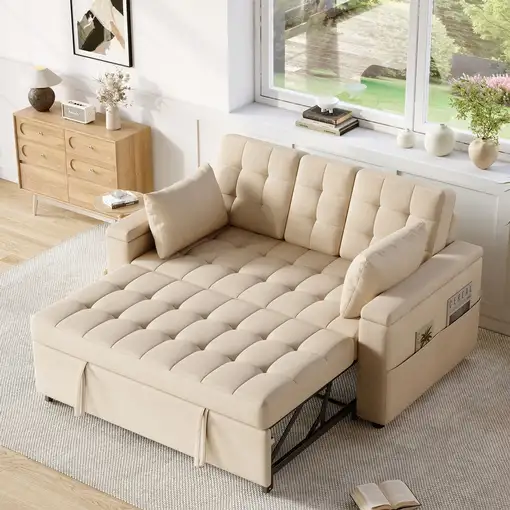Sofá cama CollaHausse Con almacenamiento, Respaldo ajustable