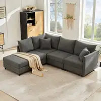 Sofá de esquina CollaHausse Modular, Con puf convertible, Forma en L, Forma en U Sofá de esquina CollaHausse Modular, Con puf convertible, Forma en L, Forma en U