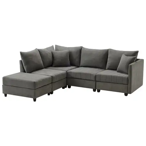 Sofá de esquina CollaHausse Modular, Con puf convertible, Forma en L, Forma en U