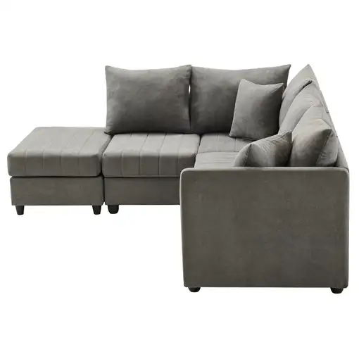 Sofá de esquina CollaHausse Modular, Con puf convertible, Forma en L, Forma en U