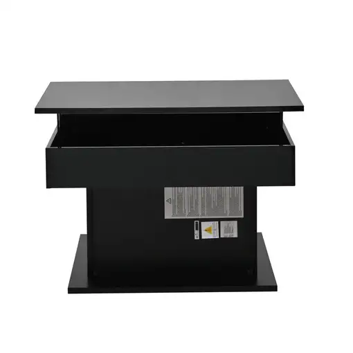 Mesa de centro CollaHausse Tablero giratorio 360°, Altura ajustable 70x70x45cm