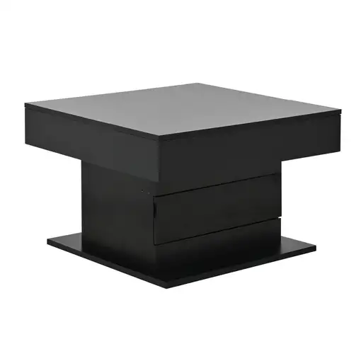 Mesa de centro CollaHausse Tablero giratorio 360°, Altura ajustable 70x70x45cm