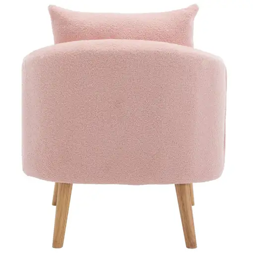 Sillón CollaHausse en terciopelo teddy, con cojín, cojín extra grueso, acolchado