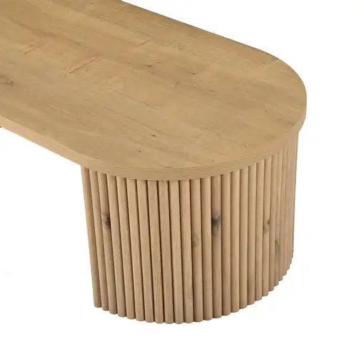 Mesa de centro CollaHausse en mdf, Ovalado 100x50x35cm