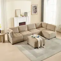Sofá modular CollaHausse de pana, Modular, Ergonómico, Bolsillos de almacenamiento Sofá modular CollaHausse de pana, Modular, Ergonómico, Bolsillos de almacenamiento
