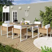 Conjunto de mesa y sillas CollaHausse de poli-ratán, Conjunto de mesa y sillas Conjunto de mesa y sillas CollaHausse de poli-ratán, Conjunto de mesa y sillas