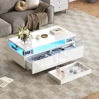 Mesa de centro CollaHausse en vidrio templado, Con tablero 90x45x35.5cm Mesa de centro CollaHausse en vidrio templado, Con tablero 90x45x35.5cm