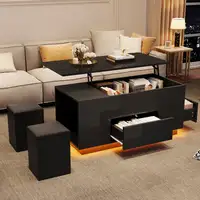 Mesa de centro CollaHausse 4 en 1, Altura ajustable 100x50x45cm Mesa de centro CollaHausse 4 en 1, Altura ajustable 100x50x45cm