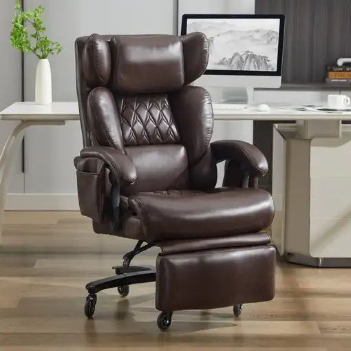 Silla de oficina CollaHausse en cuero PU, Ergonómico, Función de masaje Silla de oficina CollaHausse en cuero PU, Ergonómico, Función de masaje