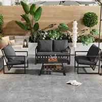 Conjunto de salón de jardín CollaHausse en tela, Sofá, Mesa de centro, Cojines Conjunto de salón de jardín CollaHausse en tela, Sofá, Mesa de centro, Cojines