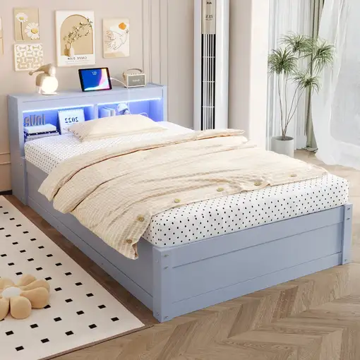 Sofá cama CollaHausse de madera maciza, Enchufe europeo 90x200cm