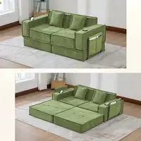 Sofá cama CollaHausse en tela, Dos plazas, Dos cojines incluidos, Reposapiés Sofá cama CollaHausse en tela, Dos plazas, Dos cojines incluidos, Reposapiés