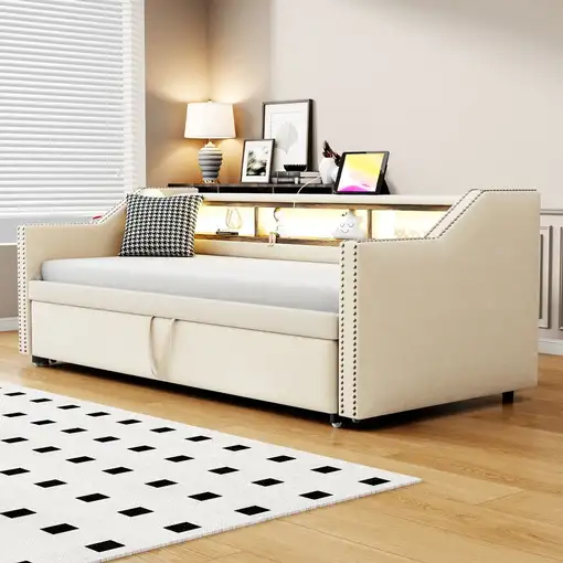 Cama CollaHausse Extensible, Superficie de descanso 90/180x190 cm 90/180x190cm