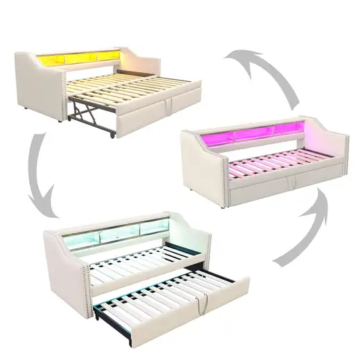 Cama CollaHausse Extensible, Superficie de descanso 90/180x190 cm 90/180x190cm