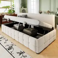 Cama CollaHausse en terciopelo, Con almacenamiento hidráulico 90x200cm Cama CollaHausse en terciopelo, Con almacenamiento hidráulico 90x200cm