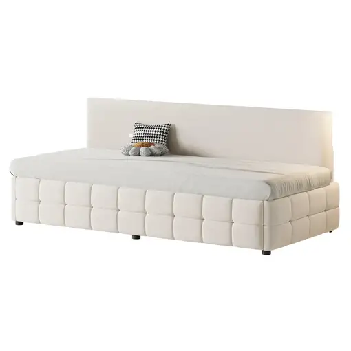 Cama CollaHausse en terciopelo, Con almacenamiento hidráulico 90x200cm