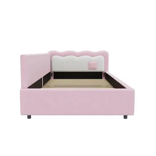 Cama CollaHausse en terciopelo sintético, Cama de día, Sofá cama 90x200cm