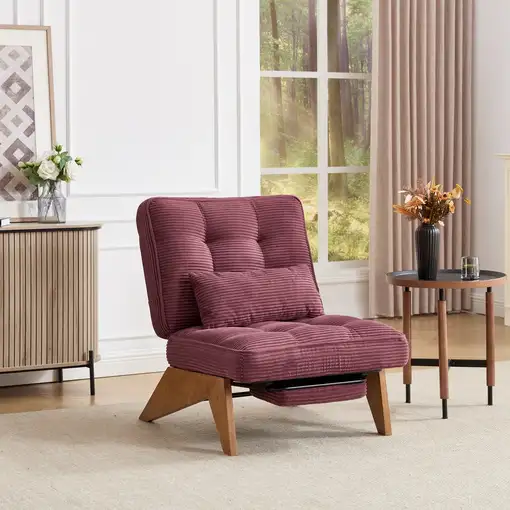 Sillón CollaHausse en tela, Reclinable, Respaldo ajustable, Sin respaldo